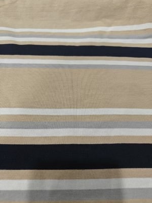 Tejido a rayas duradero, cómodo y de buena sensación para camisa polo