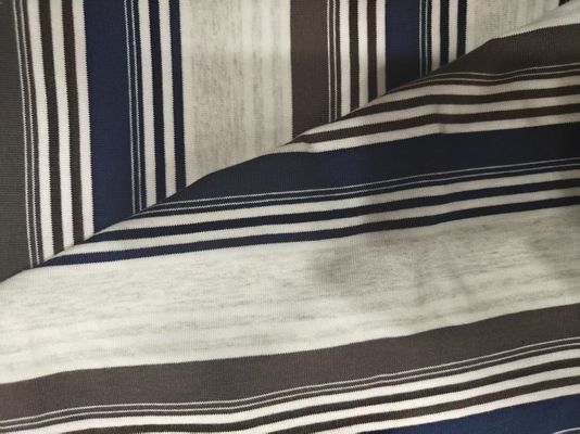 Tejido de punto a rayas de peso pesado y transpirable 95% algodón 5% spandex