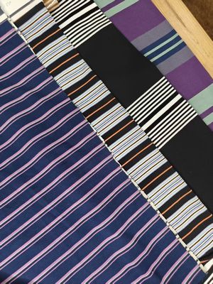 Un buen precio. Healthy And dureble And Comfortable Textured Striped Knit Fabric For Casual wear en línea