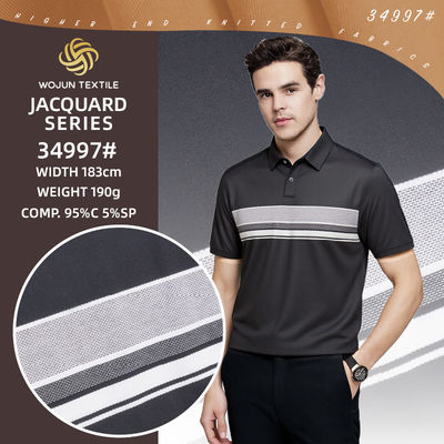 Un buen precio. Tejido de punto rayado confortable, respirable, buena textura y respirable para camisa de polo en línea