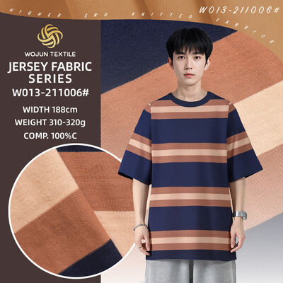 Un buen precio. 188cm 100% Algodón Crujiente y Transpirable, Tejido de Material a Rayas de Alta Calidad y Solidez del Color para Camisetas en línea